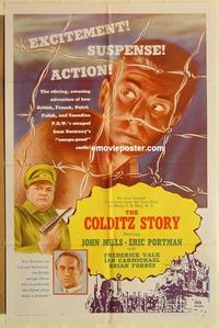 n189 COLDITZ STORY one-sheet movie poster '56 John Mills, Eric Portman