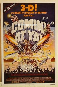 n194 COMIN' AT YA one-sheet movie poster '81 Anthony, 3D western!