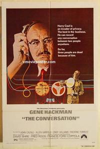 n203 CONVERSATION one-sheet movie poster '74 Gene Hackman, Coppola