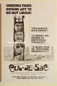 n222 CUL-DE-SAC one-sheet movie poster '66 Roman Polanski, Pleasance