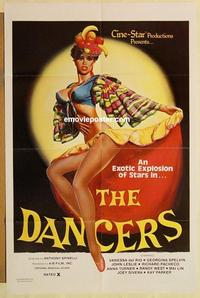 n224 DANCERS one-sheet movie poster '81 great Vanessa del Rio art!
