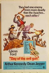 n231 DAY OF THE EVIL GUN one-sheet movie poster '68 Glenn Ford, Kennedy
