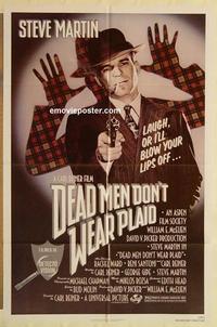 n234 DEAD MEN DON'T WEAR PLAID one-sheet movie poster '82 Steve Martin