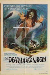 n238 DEATHHEAD VIRGIN one-sheet movie poster '74 wild erotic horror image!