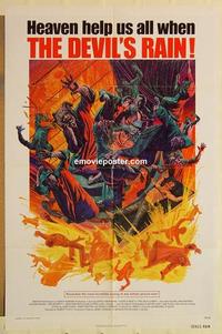 n252 DEVIL'S RAIN one-sheet movie poster '75 Ernest Borgnine, Shatner