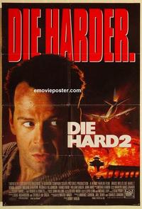 n256 DIE HARD 2 int'l one-sheet movie poster '90 Bruce Willis, Bedelia