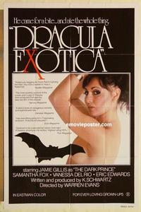 n287 DRACULA EXOTICA one-sheet movie poster '81 Samantha Fox, vampire sex!