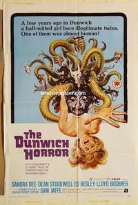n296 DUNWICH HORROR one-sheet movie poster '70 AIP wild horror image!