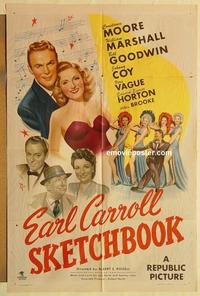 n298 EARL CARROLL SKETCHBOOK one-sheet movie poster '46 Constance Moore