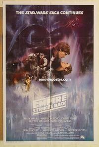 n307 EMPIRE STRIKES BACK int'l 1sh movie poster '80 GWTW style!
