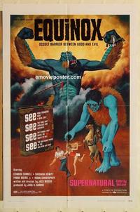 n313 EQUINOX one-sheet movie poster '69 cool monster image!