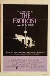 n330 EXORCIST one-sheet movie poster '74 William Friedkin, Max Von Sydow