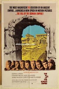 n337 FALL OF THE ROMAN EMPIRE one-sheet movie poster '64 Sophia Loren