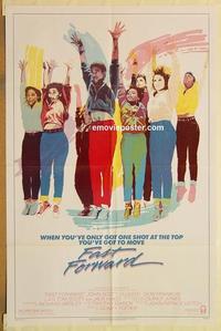 n340 FAST FORWARD one-sheet movie poster '85 Poitier, black dancers!