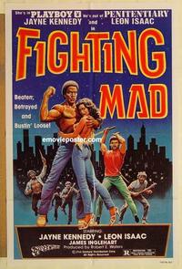 n355 FIGHTING MAD one-sheet movie poster '78 Leon & Jayne Kennedy