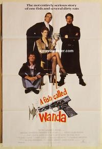 n366 FISH CALLED WANDA rare int'l one-sheet movie poster '88 Cleese, Curtis
