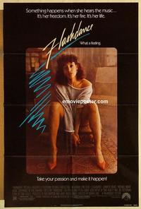 n373 FLASHDANCE one-sheet movie poster '83 dancin' Jennifer Beals!