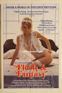 n375 FLESH & FANTASY one-sheet movie poster '85 Gerard Damiano, sex!