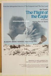 n377 FLIGHT OF THE EAGLE one-sheet movie poster '83 Von Sydow, North Pole!