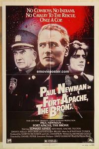 n391 FORT APACHE THE BRONX one-sheet movie poster '81 Paul Newman