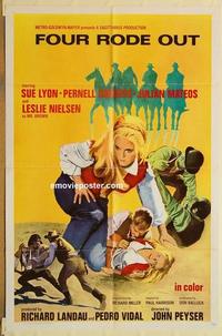 n397 FOUR RODE OUT int'l one-sheet movie poster '69 sexy Sue Lyon!