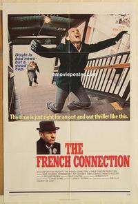 n402 FRENCH CONNECTION int'l one-sheet movie poster '71 Hackman, Scheider