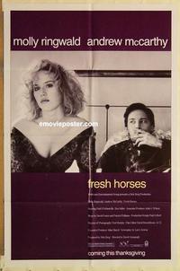 n405 FRESH HORSES advance one-sheet movie poster '88 Molly Ringwald, Stiller