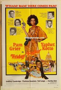 n407 FRIDAY FOSTER one-sheet movie poster '76 Pam Grier, Yaphet Kotto