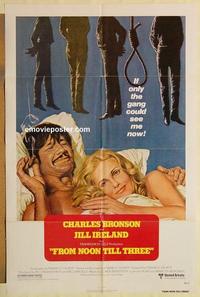 n411 FROM NOON TILL THREE one-sheet movie poster '76 Charles Bronson