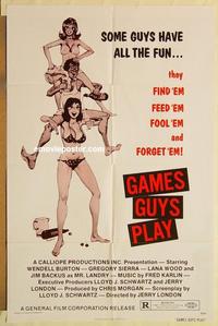n420 GAMES GUYS PLAY one-sheet movie poster '75 sexy Tanenbaum artwork!