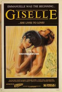 n435 GISELLE one-sheet movie poster '81 Brazilian sex, lives to love!