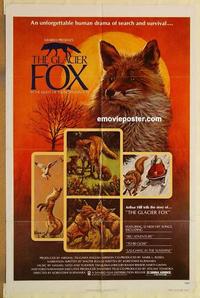 n436 GLACIER FOX one-sheet movie poster '79 Japanese documentary!