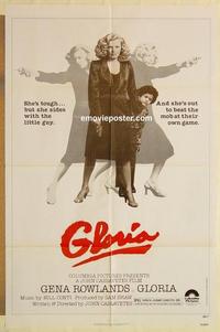n437 GLORIA one-sheet movie poster '80 John Cassavetes, Gena Rowlands