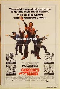 n449 GORDON'S WAR one-sheet movie poster '73 Winfield, blaxploitation!