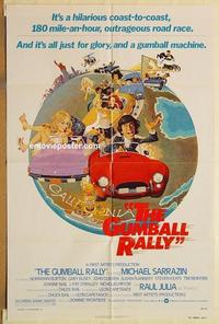 n463 GUMBALL RALLY one-sheet movie poster '76 car racing, Sarrazin, Julia