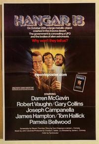 n477 HANGAR 18 one-sheet movie poster '80 Robert Vaughn, UFO secrets!