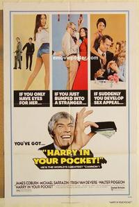 n487 HARRY IN YOUR POCKET one-sheet movie poster '73 Coburn, Van Devere