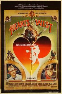 n493 HEARTS OF THE WEST one-sheet movie poster '75 Jeff Bridges