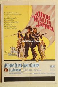n506 HIGH WIND IN JAMAICA one-sheet movie poster '65 Anthony Quinn, Coburn