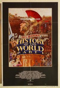 n509 HISTORY OF THE WORLD PART I one-sheet movie poster '81 Mel Brooks