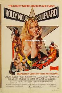 n515 HOLLYWOOD BOULEVARD one-sheet movie poster '76 classic image!