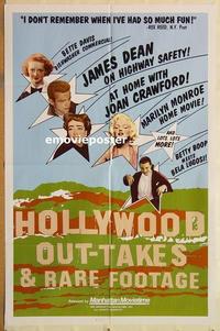 n518 HOLLYWOOD OUT-TAKES one-sheet movie poster '84 Dean, Marilyn Monroe