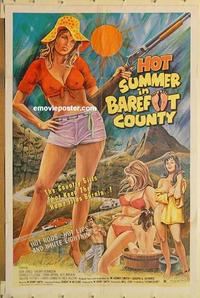 n533 HOT SUMMER IN BAREFOOT COUNTY one-sheet movie poster '74 hot lips!