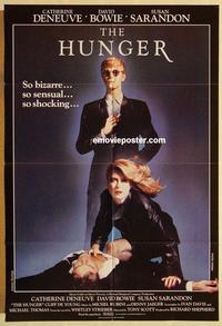 n009 HUNGER English one-sheet movie poster '83 Catherine Deneuve, David Bowie