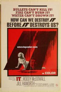 n589 IT one-sheet movie poster '66 Roddy McDowall, horror!