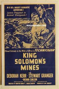 n632 KING SOLOMON'S MINES one-sheet R62 Deborah Kerr