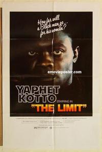 n671 LIMIT one-sheet movie poster '72 Yaphet Kotto, blaxploitation!