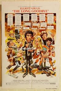 n680 LONG GOODBYE style C one-sheet movie poster '73 Gould, Jack Davis art!