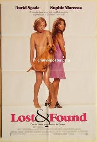 n687 LOST & FOUND int'l one-sheet movie poster '99 David Spade, Marceau