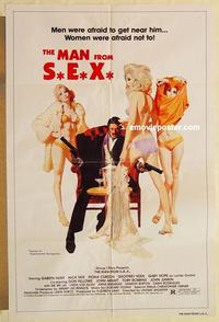 n709 MAN FROM SEX one-sheet movie poster '80 license to love!